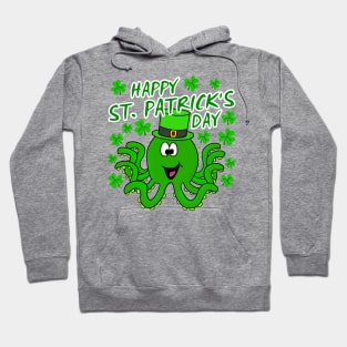 Happy St. Patrick's Day 2022 Octopus Wildlife Lover Hoodie